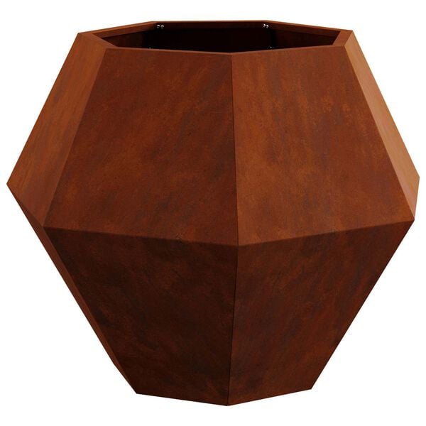 vidaXL Planter Rusty 75 x 75 x 60 cm Weathering Steel