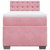 vidaXL Box Spring Bed with Mattress Pink 80x200 cm Velvet