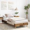 vidaXL Bed Frame No Mattress Old Wood 90x190 cm Single Engineered Wood
