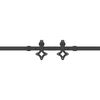 vidaXL Sliding Door Hardware Kit 305 cm Steel Black
