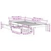 vidaXL Bed Frame with Drawers without Mattress Wax Brown 100x200 cm