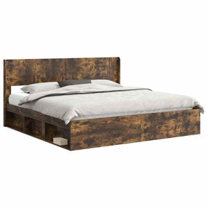 vidaXL Bed Frame with Storage and Headboard 3 pcs Engineered Wood