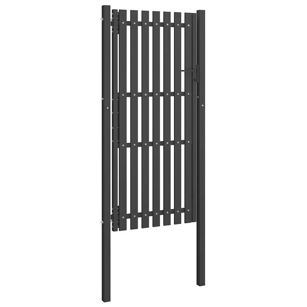 vidaXL Garden Fence Gate Steel 100x200 cm Anthracite