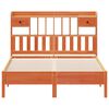 vidaXL Bookcase Bed without Mattress Wax Brown 160x200 cm Solid Wood Pine
