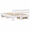 vidaXL Bed Frame with Headboard White 150 x 200 cm Solid Pine Wood