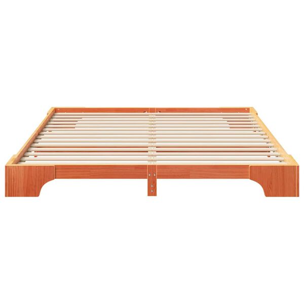vidaXL Bed Frame Brown 180 x 220 cm Solid Pine Wood