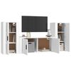 vidaXL 3 Piece TV Cabinet Set White Engineered Wood