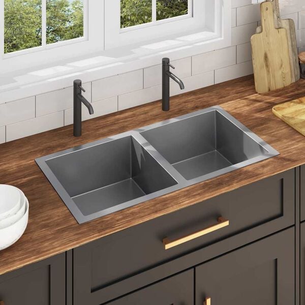 vidaXL Handmade Kitchen Sink Stainless Steel