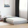 vidaXL Bed Frame with LED Lights without Mattress Grey Sonoma 100x200cm