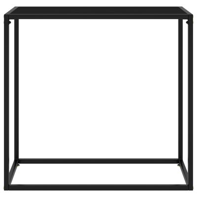 vidaXL Console Table Black 80x35x75 cm Tempered Glass