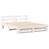vidaXL Bed Frame with Headboard White 180 x 200 cm Solid Pine Wood