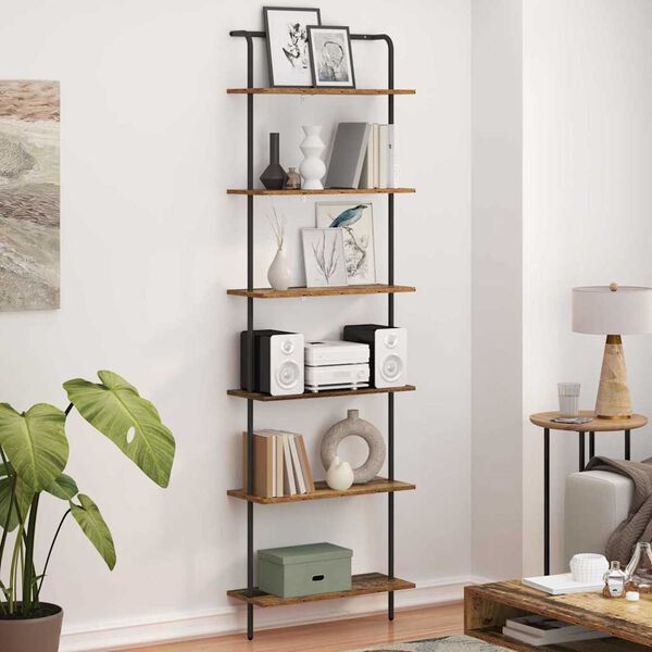 vidaXL Bookshelf Old Wood 60 x 24 x 203 cm Engineered wood