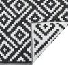 vidaXL Outdoor Carpet ARAKIL White and Black 80x250 cm PP