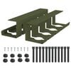 vidaXL Under Desk Cable Management Tray 2 pcs Olive Green