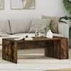 vidaXL Coffee Table Smoked Oak 95 x 50 x 34 cm Engineered Wood
