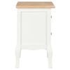 vidaXL Bedside Cabinet 2 pcs White 35x30x49 cm MDF