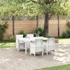 vidaXL Garden Dining Set 5 pcs White Polt rattan