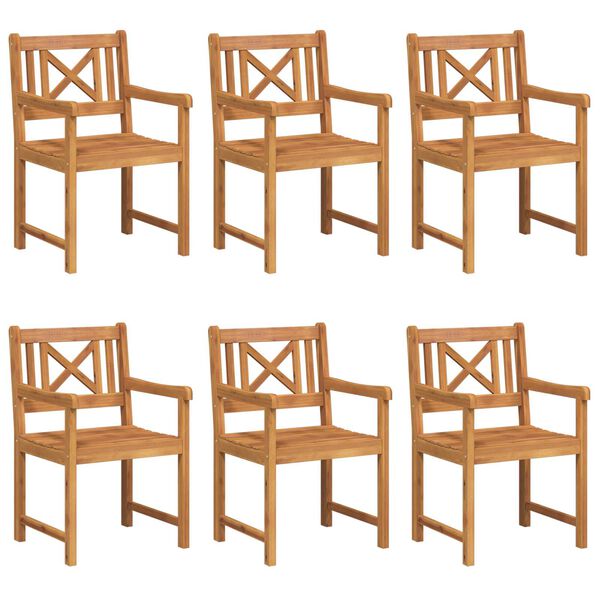 vidaXL Garden Chair 6 pcs Brown 56 x 56 x 90cm Solid Acacia wood