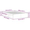 vidaXL Bed Frame without Mattress White 120x200 cm