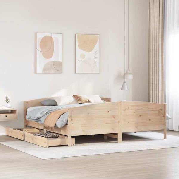 vidaXL Bed Frame without Mattress 160x200 cm Solid Wood Pine