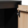 vidaXL Highboard Black 74x35x117 cm Solid Wood Pine