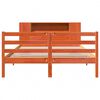 vidaXL Bookcase Bed without Mattress Wax Brown 150x200 cm King Solid Wood Pine