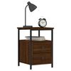 vidaXL Bedside Cabinet Brown Oak 34x35.5x50 cm Engineered Wood