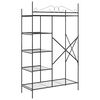 vidaXL Open Wardrobe with Shelf Black 104.5 x 45 x 172 cm Steel