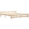 vidaXL Bed Frame without Mattress Solid Pine Wood 200x200 cm