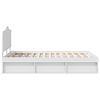 vidaXL Bed Frame with Headboard White 120 x 190 cm Solid Pine Wood