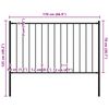 vidaXL Fence Panel Woerden with Posts Steel 1.7x0.75 m Black