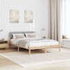 vidaXL Bed frame Brown and light grey 140 x 190 cm Solid pine wood