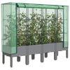 vidaXL Raised Bed with Greenhouse Cover Rattan Look 160x40x140 cm