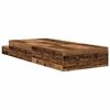 vidaXL Storage Bed Frame with Drawer Old Wood 80 cm Engineered Wood