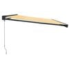 vidaXL Retractable Awning Yellow and White 5x3 m Fabric and Aluminium