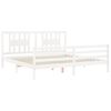 vidaXL Bed Frame without Mattress White 200x200 cm Solid Wood