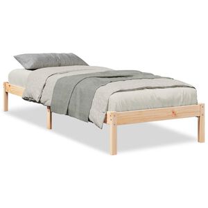 vidaXL Extra Long Bed Frame without Mattress 100x220 cm Solid Wood Pine