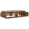 vidaXL Storage Bed Frame with Storage Smoked Oak 80 cm Engineered Wood