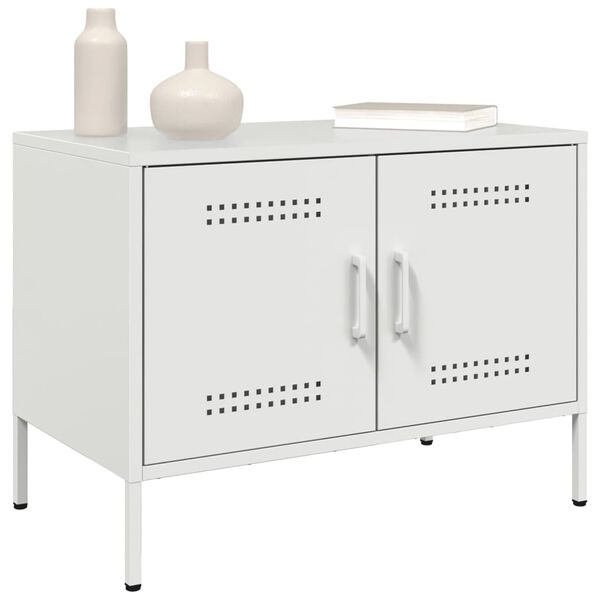 vidaXL TV Cabinet White 68x39x50.5 cm Steel