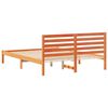 vidaXL Bed Frame with Headboard Wax Brown 140 x 200 cm Solid Pine Wood