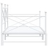 vidaXL Daybed with Trundle without Mattress White 100x190 cm Steel