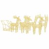 vidaXL Reindeer And Sleigh Christmas Decoration | Warm white