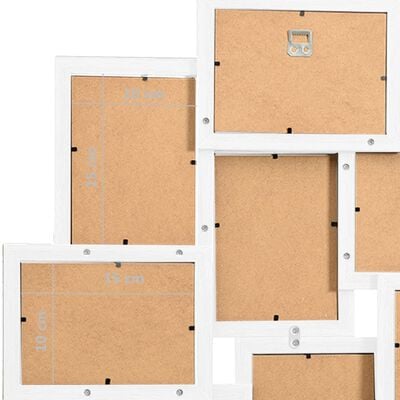 vidaXL Collage Photo Frame for 10x(10x15 cm) Picture White MDF