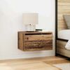 vidaXL Wall-mounted Bedside Cabinet 2 pcs Old Wood Engineered Wood