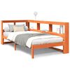 vidaXL Bookcase Bed without Mattress Wax Brown 90x200 cm Solid Wood Pine