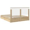 vidaXL Storage Bed with Drawer Sonoma Oak 160 x 200 cm Engineered Wood