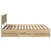 vidaXL Bed Frame with Drawer Sonoma Oak 180 x 200 cm Engineer Wood