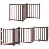 vidaXL Dog Gate with Door Foldable 15 Panels Brown 750 cm Poplar Wood
