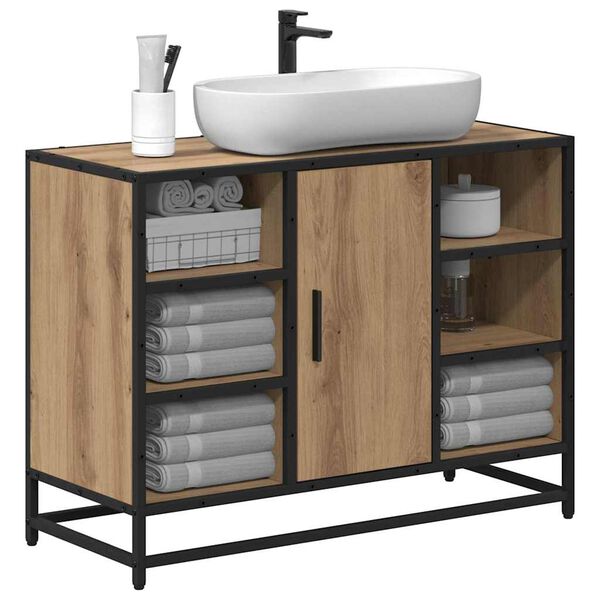 vidaXL Bathroom Cabinet Artisan Oak 80 x 33 x 60 cm Engineered Wood