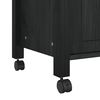 vidaXL Kitchen Trolley Black 88.5 x 40 x 60 cm Solid Pine Wood
